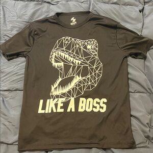 Black T-Shirt with T-Rex Graphic